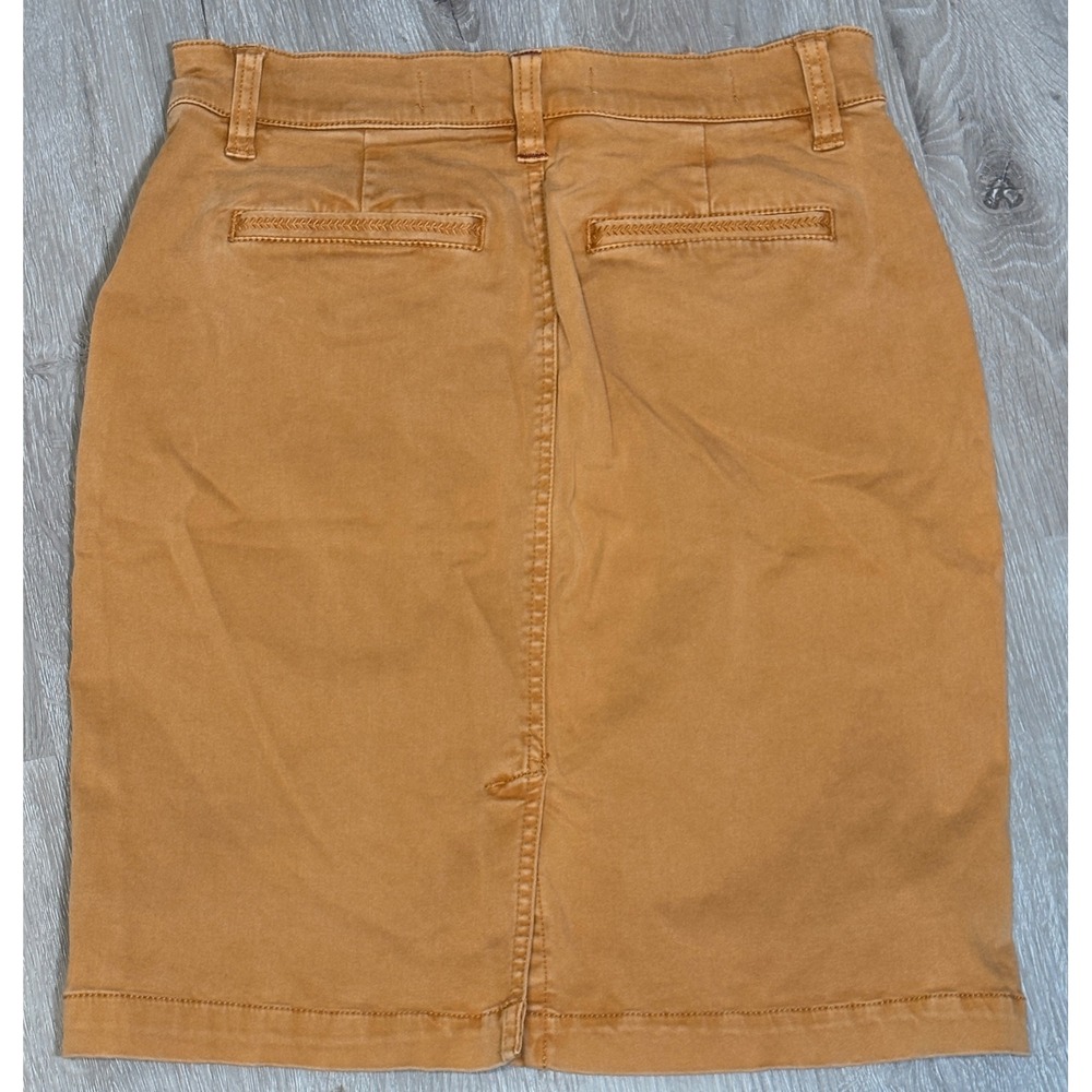 Pilcro and the Letterpress Anthropologie Button‎ Front Cargo Skirt Ochre Sz 00 - Picture 2 of 7